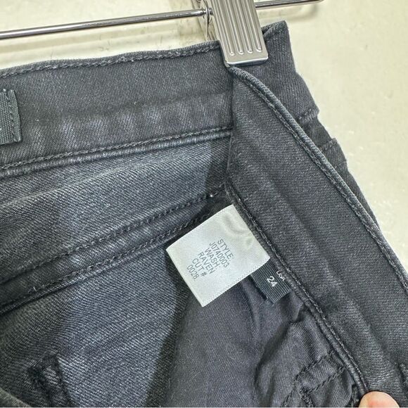 Veronica Beard Carolyn 10” Baby Boot Cropped Jeans Tux Stripes Size 24 in Raven - Picture 7 of 10